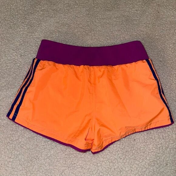 Adidas Women’s Athletic Shorts Bright Coral Purple Size Small EUC - Picture 5 of 11